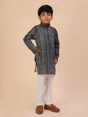 Image of Pro-Ethic Style Developer Kids Boys Kurta Pyjama Set, Festive, Ethnic Wear Set, Cotton, Striped Print (S-295)