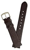 Men's Lizard Grain Watchband Brown 18mm Watch Band