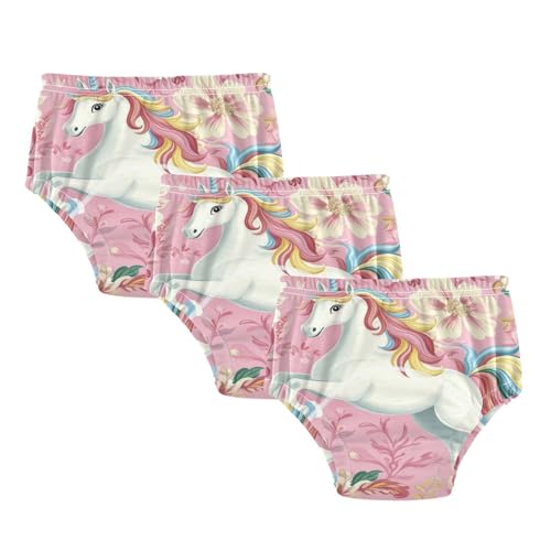 Coikll Colorful Horse Toddler Training Underwear Waterproof Baby Pee Pants -2T
