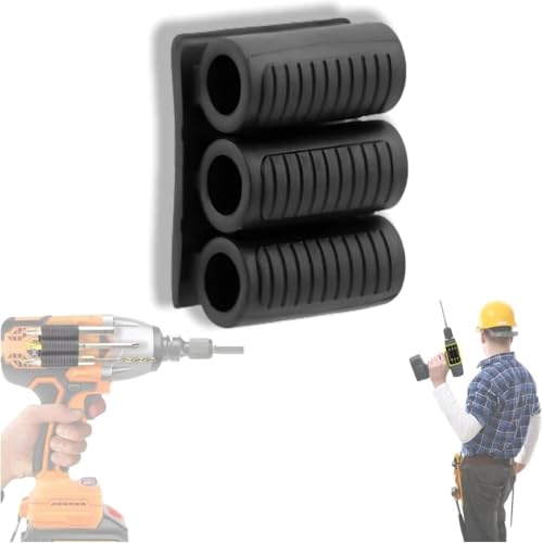 Anedios Universal Drill Bit Holder with 3M Adhesive - Industrial Strength Bit Sleeve Organizer for Power Drills & Drivers, Securely Holds 1/4