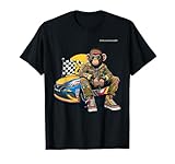 Racing Car Pilot Monkey Motorsport and Car Lovers T-Shirt