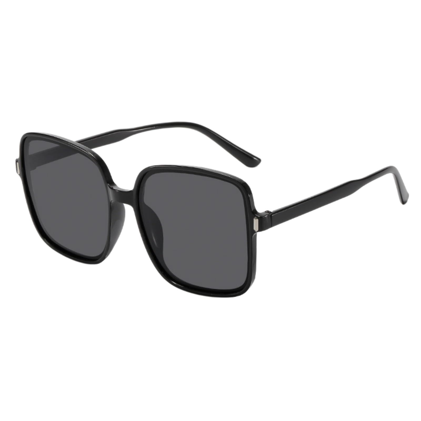 Occhiali da Sole Quadrati per Donne Uomini, Uv400 Retro Telaio Oversized con Design Nailhead Indossare All'aperto-c5