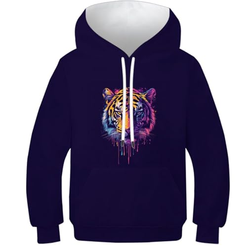 Pull à capuche tigre de Mandchourie pour garçons et filles style drôle et mignon en taille enfant