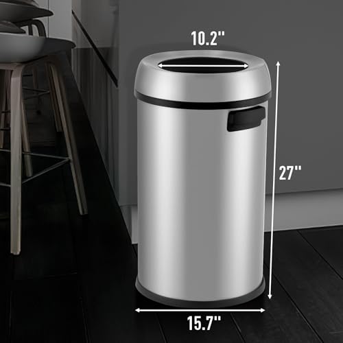 Caneca de basura comercial 65L acero inoxidable miniatura 3