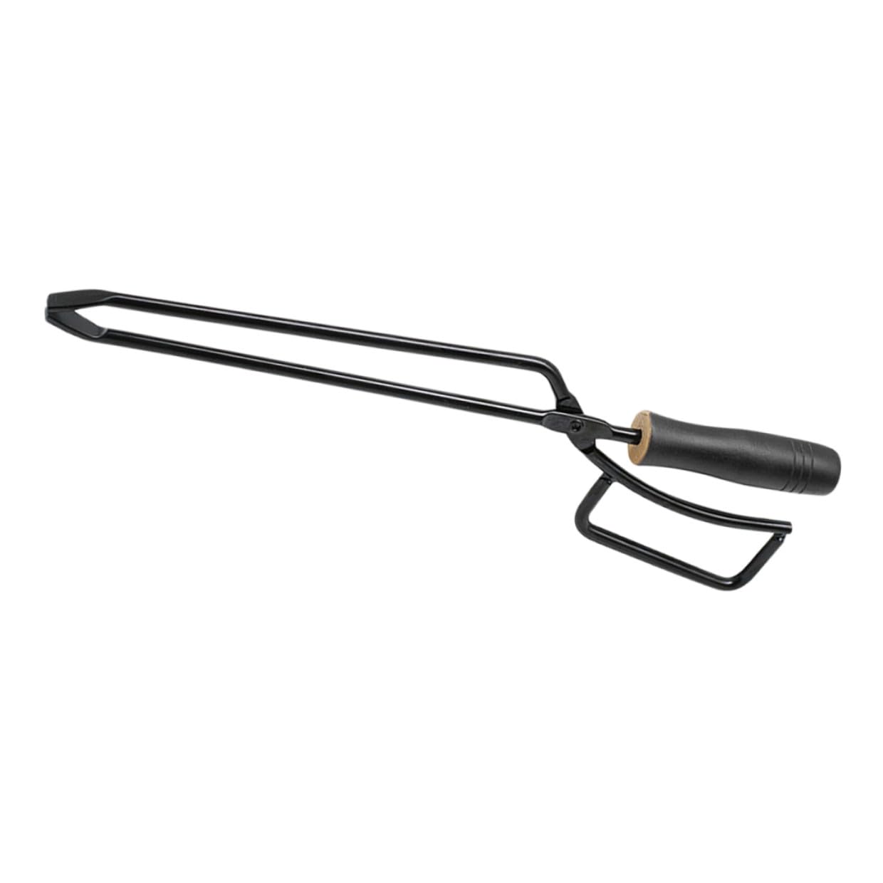 Pinzas de barbacoa con mango de madera resistentes para asar al aire libre, herramienta de cocina resistente al calor para fogatas, camping y barbacoa en el patio trasero