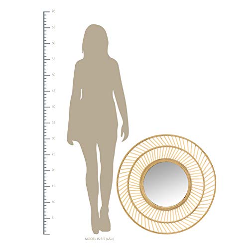 Stratton Home Dor Stratton Home Decor 31.50" Kristen Rattan Wall Mirror, Natural