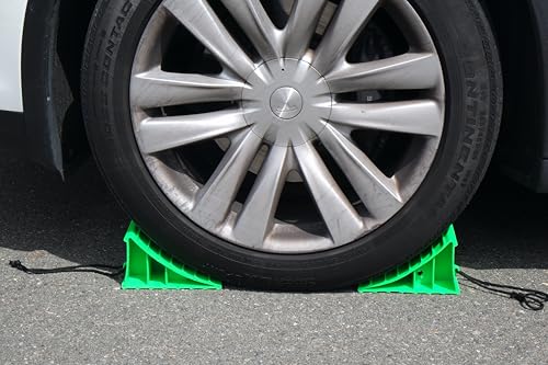 Image of Apex RV Heavy Duty Wheel Chocks Stop Vehicle from Rolling Safety Wheel Blocks for RVs Trucks Trailers Campers Cars and Boats Essential RV Camper and Boat Accessories (Pack of 4)