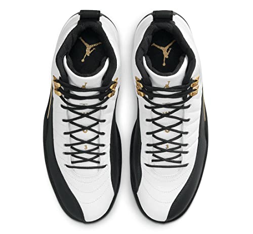 Nike Jordan Youth Air Jordan 12 Retro Gs 153265 170 Royalty Taxi - Size 6.5Y, White/Black-Metallic Gold #TOP3