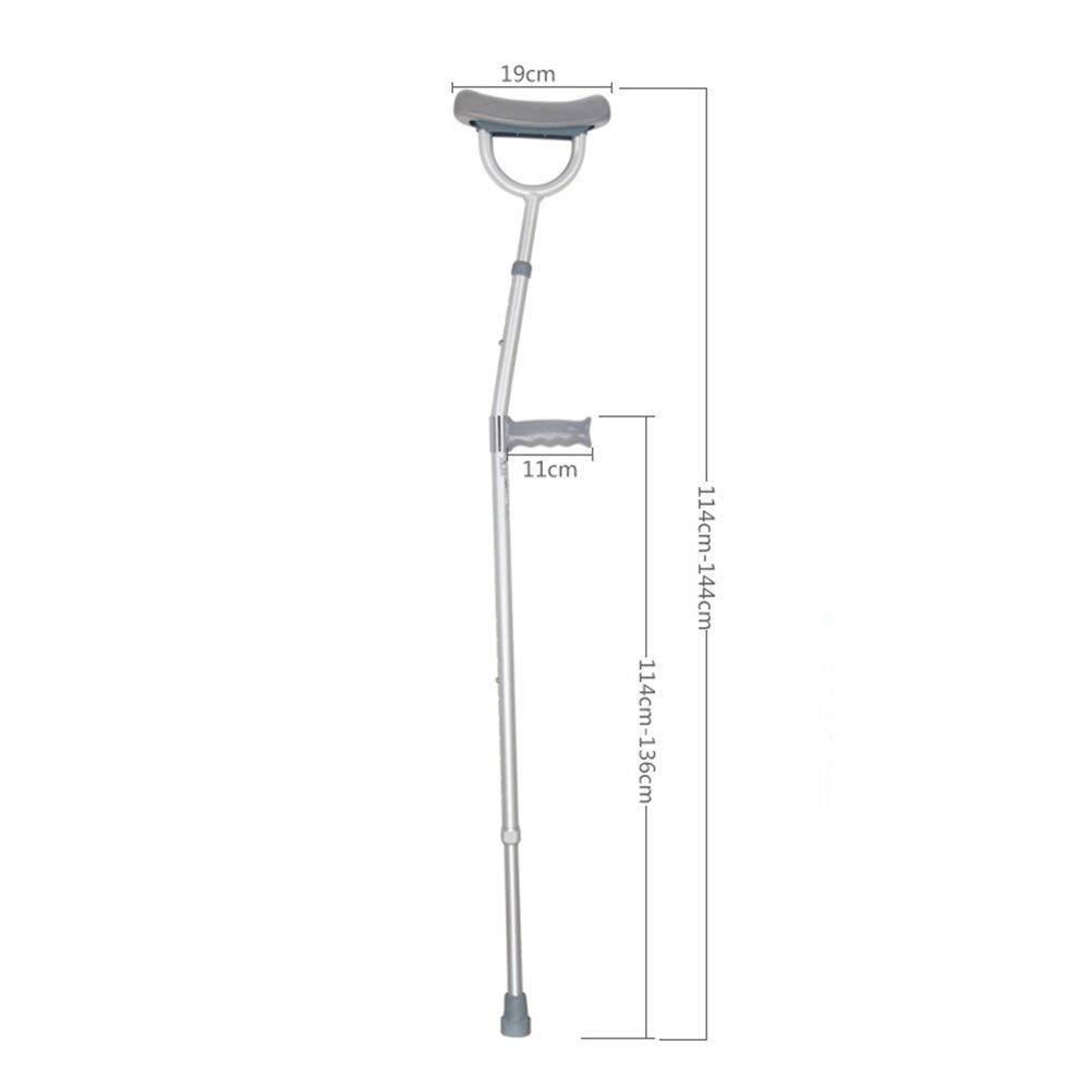 Caminando Bastón Codo Muletas Apoyar Patas Plegable Ajustable Metal Manijas ergonómicas Bajo el Brazo Portátil Ligero y Estable Palillo en el antebrazo Lesión o cirugía (Size : 1 pcs)