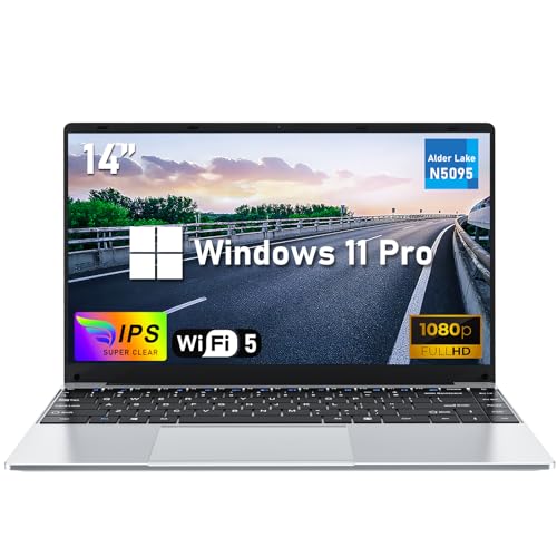 NIAKUN 14 Inch Laptop, Notebook 16GB RAM 512GB SSD, Computer N5095 Processor (up to 2.9 Ghz), FHD 1920 x 1080 Display, 5000 mAh, TF Card, WIFI 5