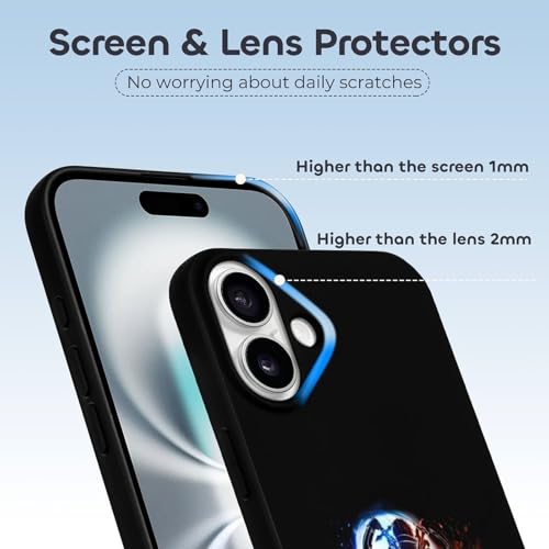 �\�[�h�A�[�g�E�I�����C�� �A�j�� iPhone16Plus�Ή��P�[�X �ϏՌ� TPU ���^ �A�C�t�H��16Plus�J�o�[ �y�� ���菝�h�~ �X�}�z�P�[�X �l�C �L�����N�^�[ Case