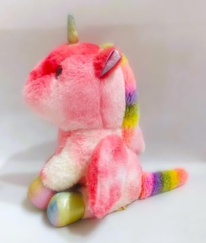 Image of Niku Unicorn Baby with Wings Stuffed Soft Toy for Kids Girls Baby Boy | Teddy Bear Plush | Best Gift for Birthday Valentines Anniversary (33 cm, Red)