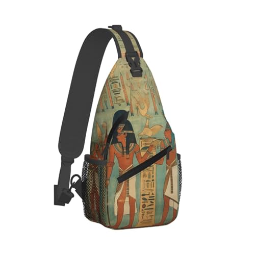 Bolso Sling unisex negro para pecho y viaje miniatura 7