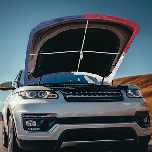 Image of Texas Flag Car Hood Cover Stretch Polyester Car Hood Cover Washable Automotive Accessories Suitable Most Automotive Sedans Trucks SUVs Sports Cars