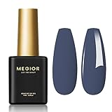 MEGIOR Gel Nail Polish 15ML Dark Blue Gel Polish Soak Off UV LED Nail Gel Polish Nail Art Manicure & Pedicure Salon DIY at Home Gift for Women, 0.5 OZ