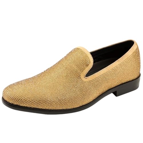 Image of Amali Men's Embellished Velvet Tuxedo Loafers, Smoking Slippers | Velvet slip-on smoking slippers with embellished upper for tuxedos, weddings and formal occasions