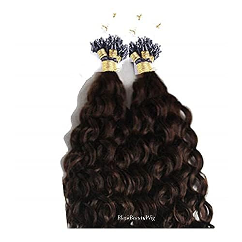 Miniatura 3 de Extensión de cabello humano con micro anillo de bucle profundo, cabello Remy brasileño preunido, micro cuentas, micro enlaces, extensiones de