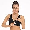 Women's Zip Front Sports Bra - Wireless, Padded, Surgical, Front Closure, Racerback - Active, Yoga, Workout Bras - 3 Pack, Compression #1