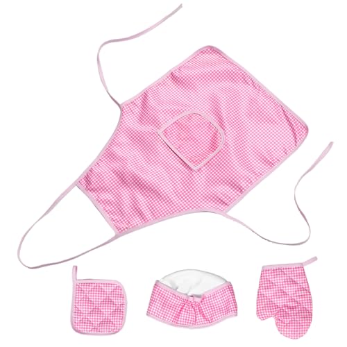 BESPORTBLE Roleplay Kids Cooking Apron Child Chef Apron Set Cooking Tool for Boys Girls Toddler Kitchen Dress up Glove Hat