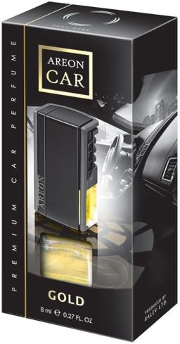 Miniatura 4 de AREON Perfume dorado con clip de ventilación para coche. Paquete de 3 Fragancias clásicas. Disfruta de tu entorno.