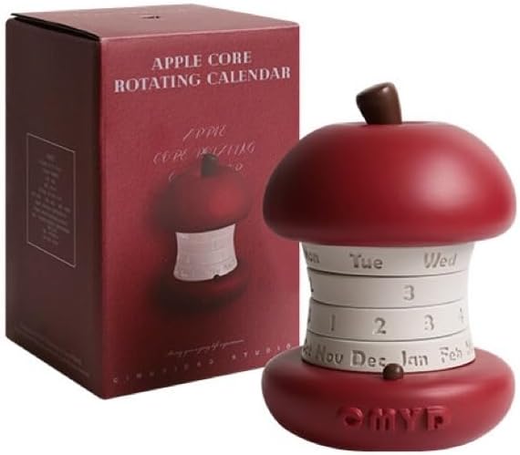Rotating Vintage Calendar Elegant Desktop Decor for Home, Unique Timeless Rotating Calendar Desk Home Decor with Modern Design