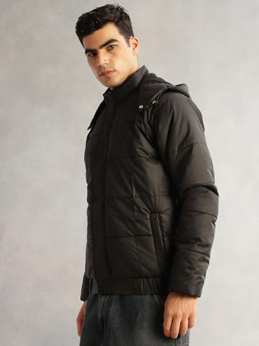 Image of Thomas Scott Men's | Regular Fit | Long Sleeves | Hood Collar | Zip Closure | Dry Clean | 2 Pockets | Polyester | Knitted | Puffer | Jacket