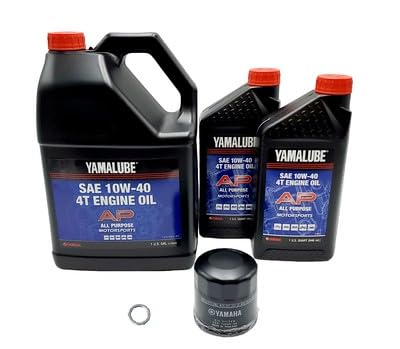 Image of Yamaha RAIDER (2011-2016) all Models Oil Filter Change Kit Yamaha Part# 5GH-13440-80-00 and 6 Quarts All Purpose LUB-10W40-AP-12