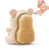SAMIQU Bear Fingernail Brush, Kids Nail Brush with Soft Bristles - Nail Cleaning Brushes for Hand, Toes for Children, Women and Girls (Beige)