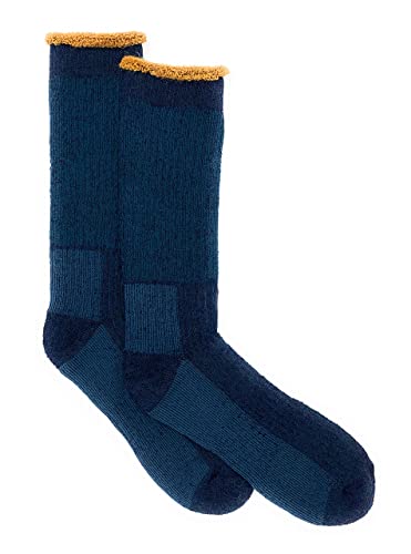 Warrior Alpaca Socks - Heavy-Duty Terry Lined Endurance Alpaca Socks (Lakeside Blue/Gold, X-Large) #TOP2