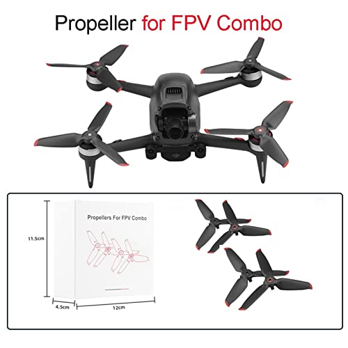 Qklyxr Hélices de liberación rápida, accesorios cuchilla, repuesto ventilador ala, for DJI FPV Combo Hélice para dron de carreras FPV(Silver Edge 2 pair) - imagen 7