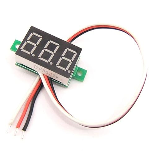 Image of Voltage Meter 3 Wire 0.36 inch DC 0~30V Digital Voltmeter Gauge Tester Red LED Display Panel Mount Car Motorcycle Battery Monitor Led Voltage Display 5pcs