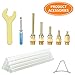 Chanseon 150 watts Industrial Hot Melt Glue Gun US Plug with 10 Pcs Glue Sticks Adjustable Temperature 5 Copper Nozzles for DIY Crafts and Quick Repairs