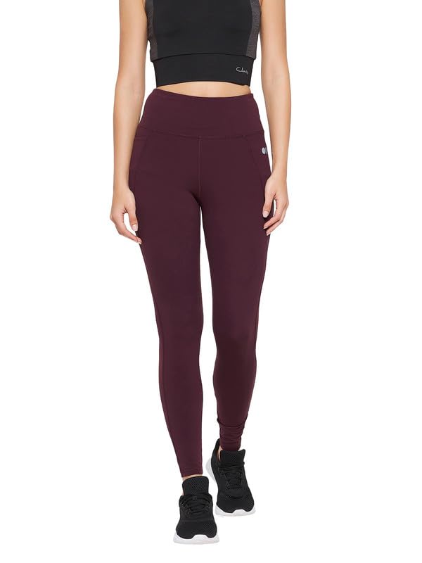 clovia Women's Feather Feel High Rise 3 Pocket Regular Fit Tights-picture-49