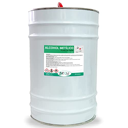 EQM SOLUCIONES QUÍMICAS | ECO-303 | 25L | Alcohol Metílico 99,9% Pureza | Metanol | Combustible Chimeneas y Barbacoas | Disolvente industrial y Desengrasante