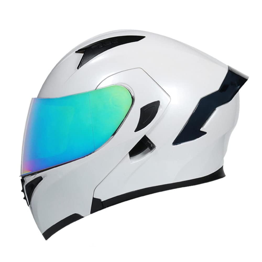Full Face Flip Up Motorcycle Modular Helmet Integrated Motorbike Dual Visor for Adults Men Women Moped Street Racing DOT Approved — view 40