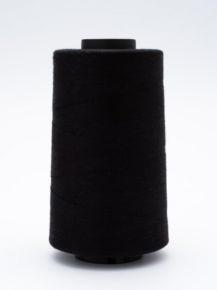 Hilo de coser Coats Moon de poliéster en cono, 4500 m, color negro - unidad miniatura 1