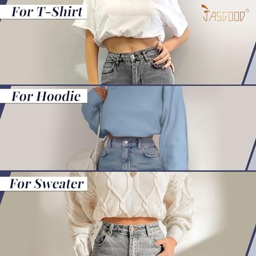 JASGOOD Crop Top Tuck Waist Band Adjustable Band Tucking Sweaters Shirts Stretch Belts for Women Change Style of Tops3