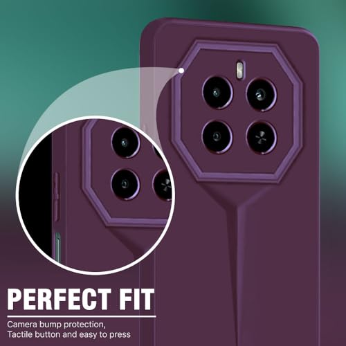 Image of WOW IMAGINE Back Cover for Realme Narzo 70 | Realme Narzo 70 Pro | Realme 12 Plus | P1 5G | Blade Series Thin Case | Camera Protection | Soft Matte Silicone Flexible Mobile Case - Purple