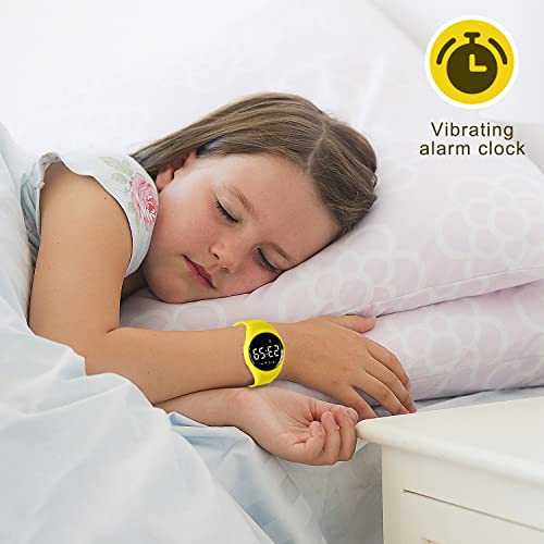 Image of Kids Watches for Girls Boys Digital Sport Watch with Step Counter Pedometer Vibration Alarm Clock, No App Waterproof Fitness Tracker Kids Watch Boys Girls Teens Students Ages 5-16
