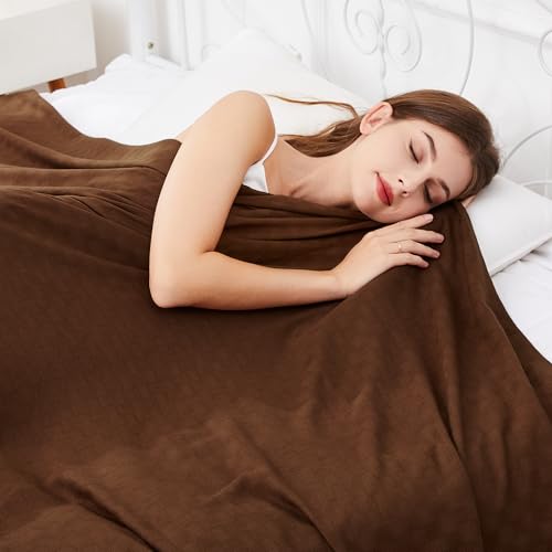 Image of AmyHomie Cooling Waffle Blanket Queen Size, 100% Rayon Derived from Bamboo