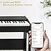 GLARRY Digital Piano 88-Key Home Full Weighted Hammer Heavy Action Digital Piano for All Experience Levels, Beginer, Portable Electric Keyboards Piano, Triple Pedals (Black)