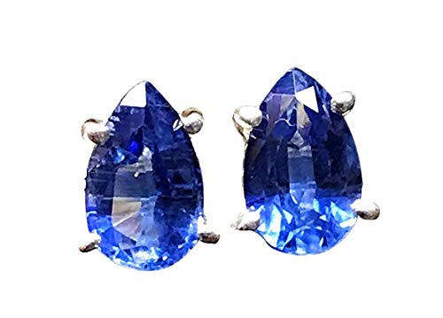 Natural Teal Blue Kyanite 925 Solid Sterling Silver Earrings 8mm