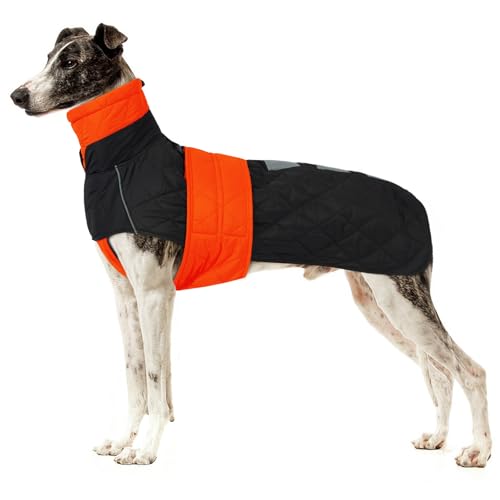 Windhund Warmer Wintermantel, Hundemantel Windhund Verstellbaren Outdoor Hundejacke mit Geschirr Loch Warme Hundekleidung Salukis