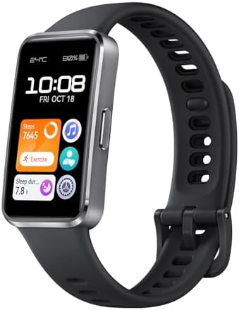（14:30時点） HUAWEI Band 10 Aluminum Edition アルミニウムケース スマートウォッチ 快適な付け心地 情緒モニタリング 24時間睡眠管理 14日間持続バッテリー 急速充電 LINE通知 睡眠時呼吸乱れ検知 薄型軽量 カスタマイズ可能な情報表示 フルオロエラストマーベルト iOS/Android対応 ブラック