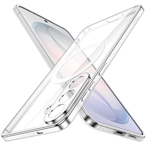 Image of JETech Magnetic Slim Cover Case for Samsung Galaxy S26, Compatible with MagSafe, Camera Lens Full Protection, Ultra-Thin Lightweight Clear Minimalist Protective Phone Cover (Clear)