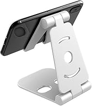 Foldable & Adjustable Tablet Stand, Compact Extendable iPad Stand for Desk, Desktop Tablet Holder Compatible with Phones, iPad Pro/Air/Mini, Samsung Galaxy Tabs, Surface Pro, Kindle(7-13“) (White)