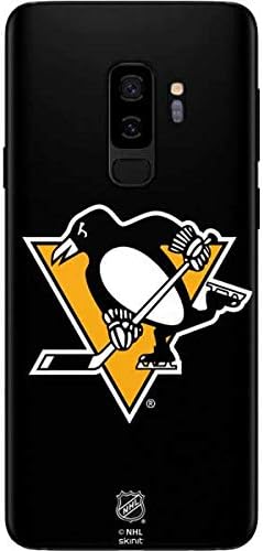 Skinit Decal Phone Skin Compatible with Samsung Galaxy S9 Plus - Officially Licensed NHL Pittsburgh Penguins Solid Background Design