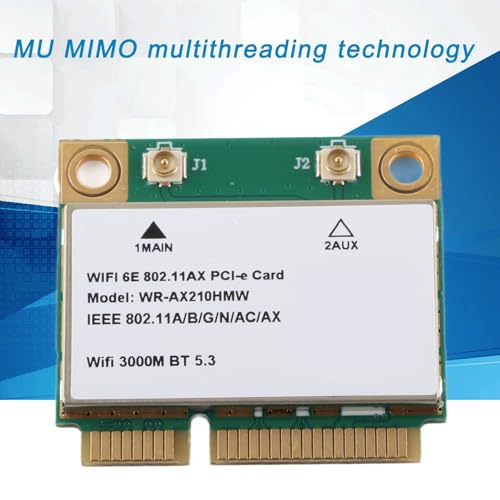 Tarjeta de red inalámbrica 5G triple banda Gigabit con interfaz PCIe para laptop, reemplazo miniatura 2