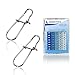 Duo Lock Fishing Snaps 100 PCS Fishing Snaps Speed Clips Fishing Tackle Quick Snap Fishing Snap Swivels Fishing Lure Connector Saltwater Freshwater Fast Change Fishing Clips