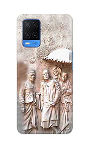 Image of PRINTFIDAA Printed Hard Back Cover Case for Oppo A54 4G Back Cover (Sai Baba) -1803